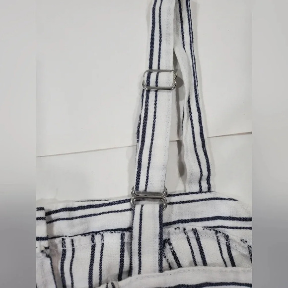 Brandy‎ Melville One Size Striped Button Front Crop Top Cotton/linen. - Picture 6 of 8